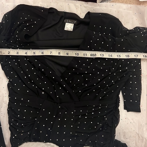 Sold elsewhere High-Low Dress Embellished.  Color ANBK. Size M . Just as new - Picture 8 of 9